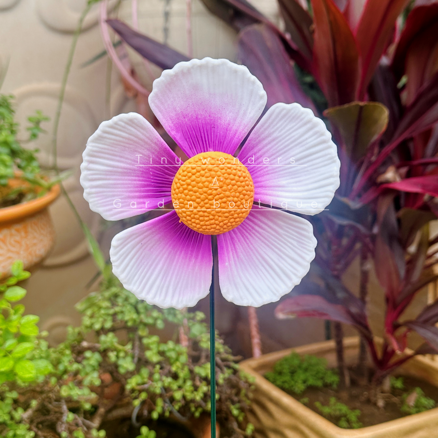 #S04 Rose Windmill Stick ( set of 2 ) Random Colour