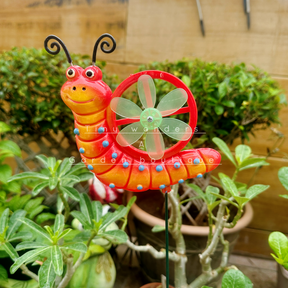 #S08 Snail Stick With Fan ( set of 2) Random Colour