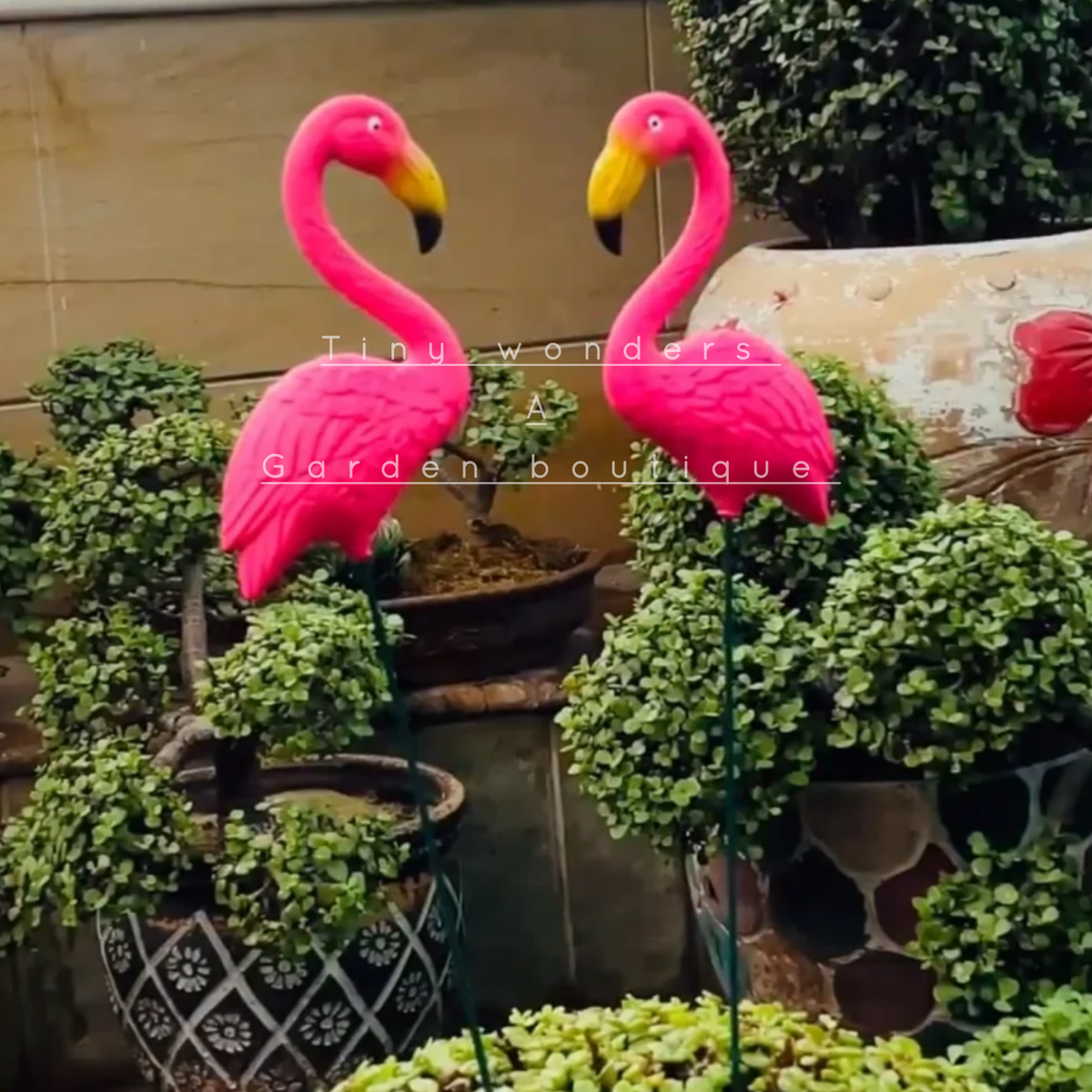 #S09 Flamingo stick set of 2