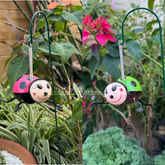 #S13  Dancing Pink and green lady bug stick ( set of 2)