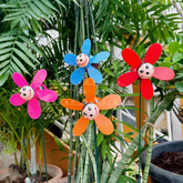 #S44 Smiling lady bug Sticks ( Set Of 2)