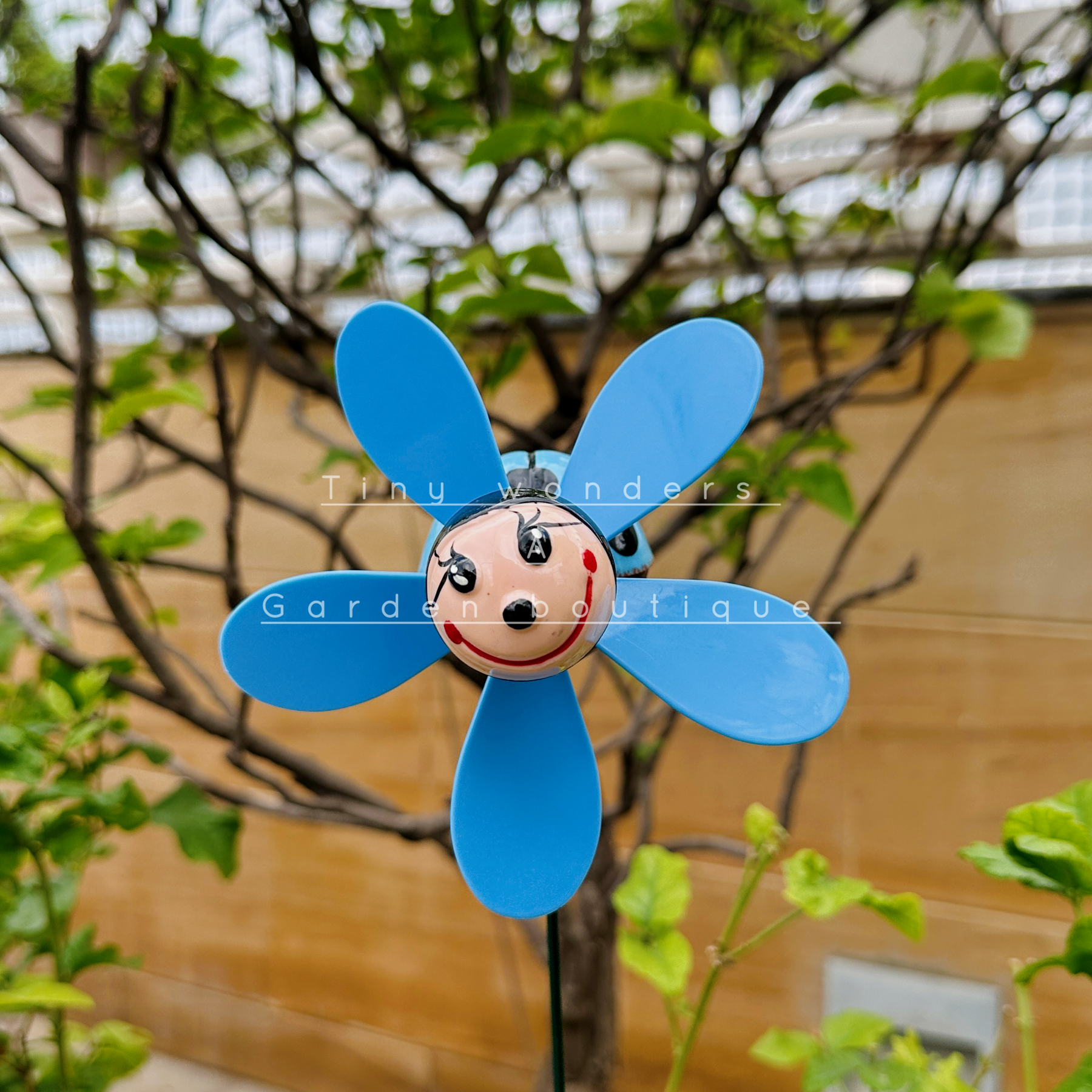 #S44 Smiling lady bug Sticks ( Set Of 2)