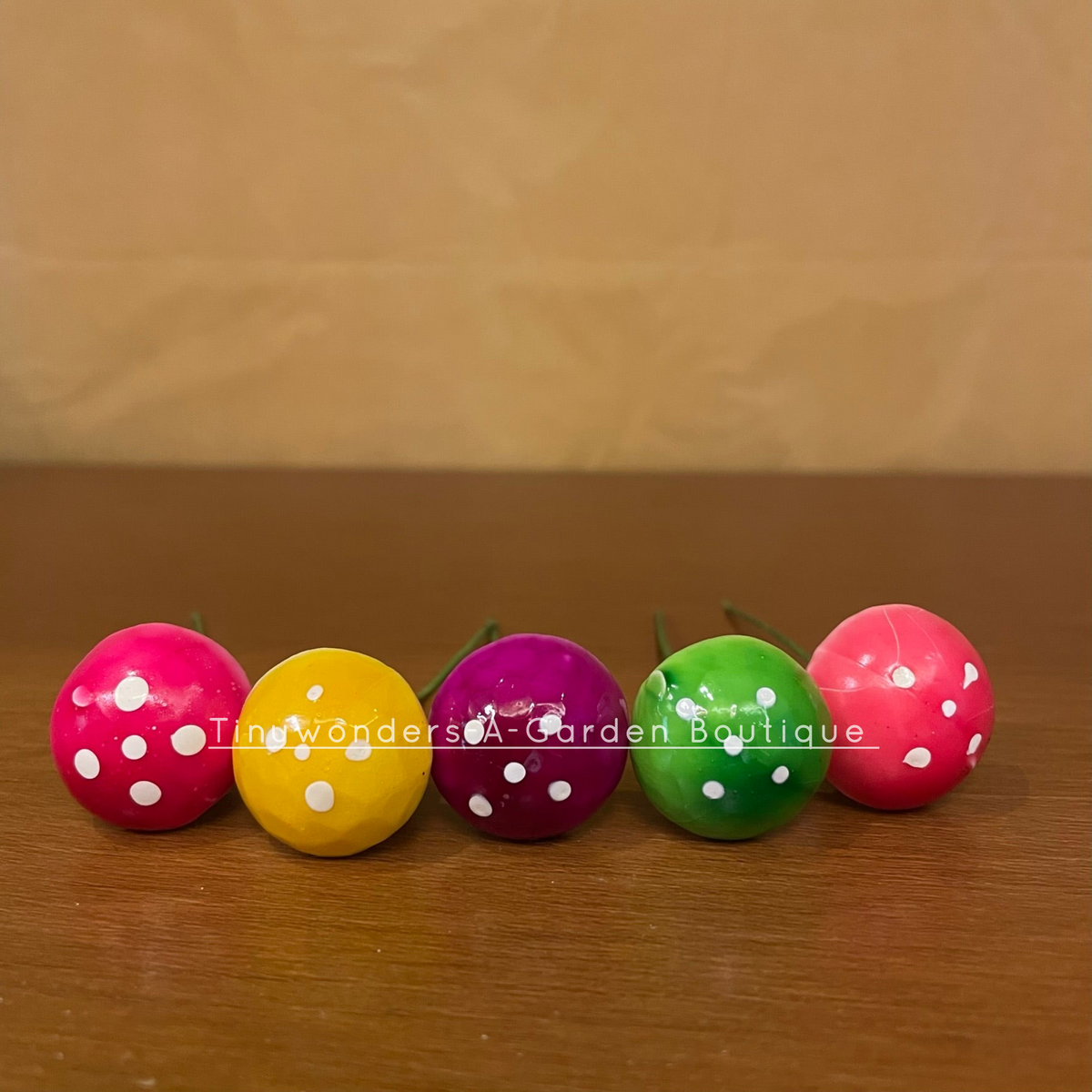 #307 Miniature Pin Mushroom Big ( Set Of 10 )