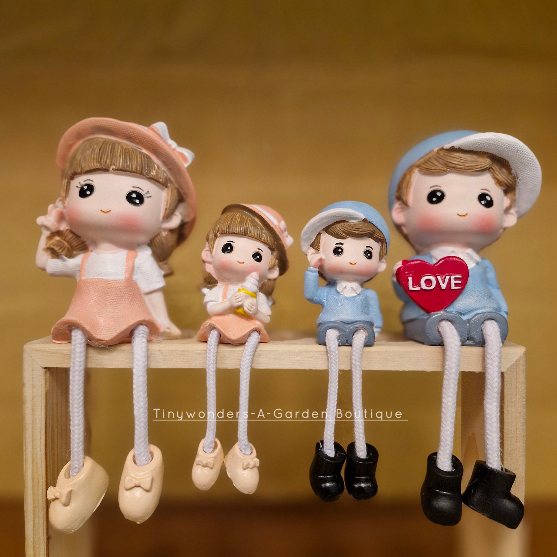 #484 Pink and Blue Family (Set of 4)