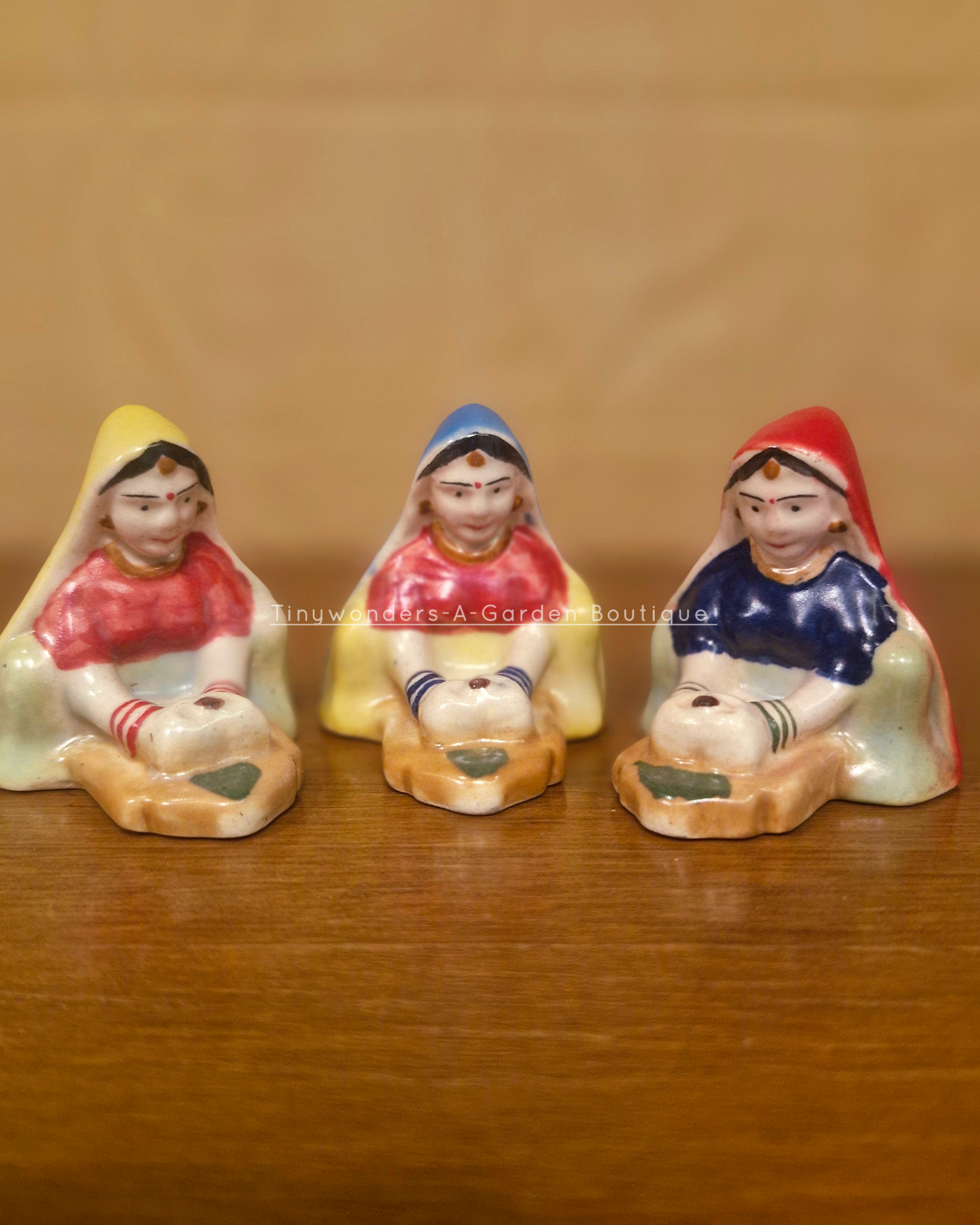 #C34 Miniature Village Woman ( Per Unit ) Random Colour & Design