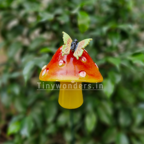 #S01 Mushroom Garden Stick ( Set Of 2) random colour
