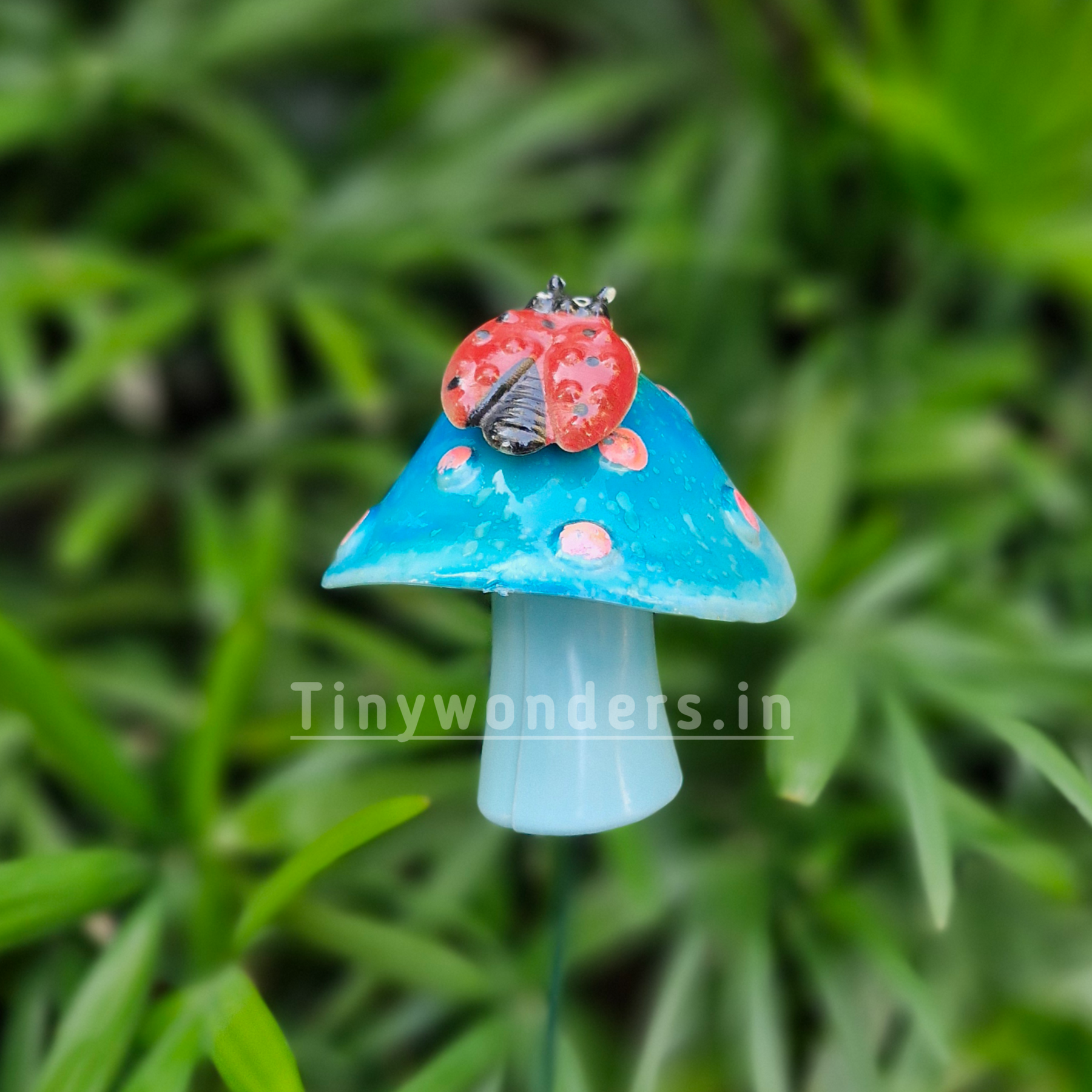 #S01 Mushroom Garden Stick ( Set Of 2) random colour
