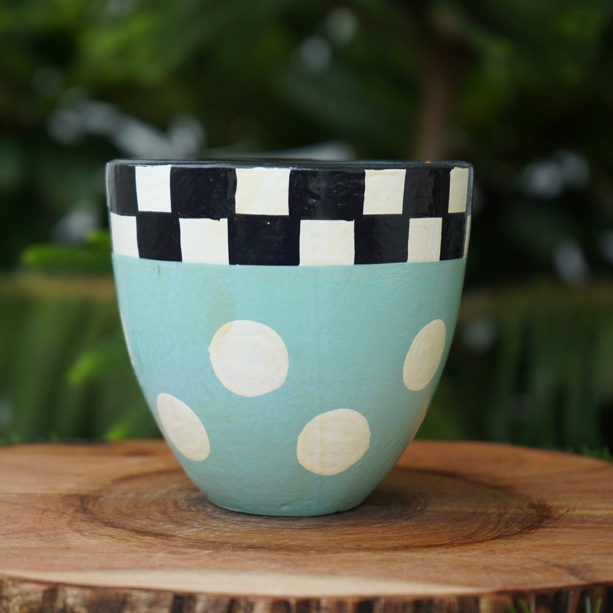 Polka dot Terracotta planters