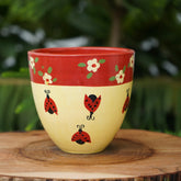 Red butterfly Terracotta planters